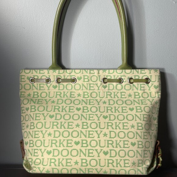 Dooney & Bourke IT Logo Drawstring Tote – Green – Authentic - Picture 2 of 7